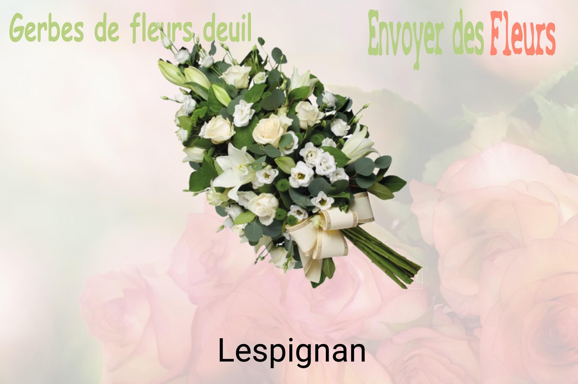 Gerbe de fleurs de deuil livrée à Lespignan